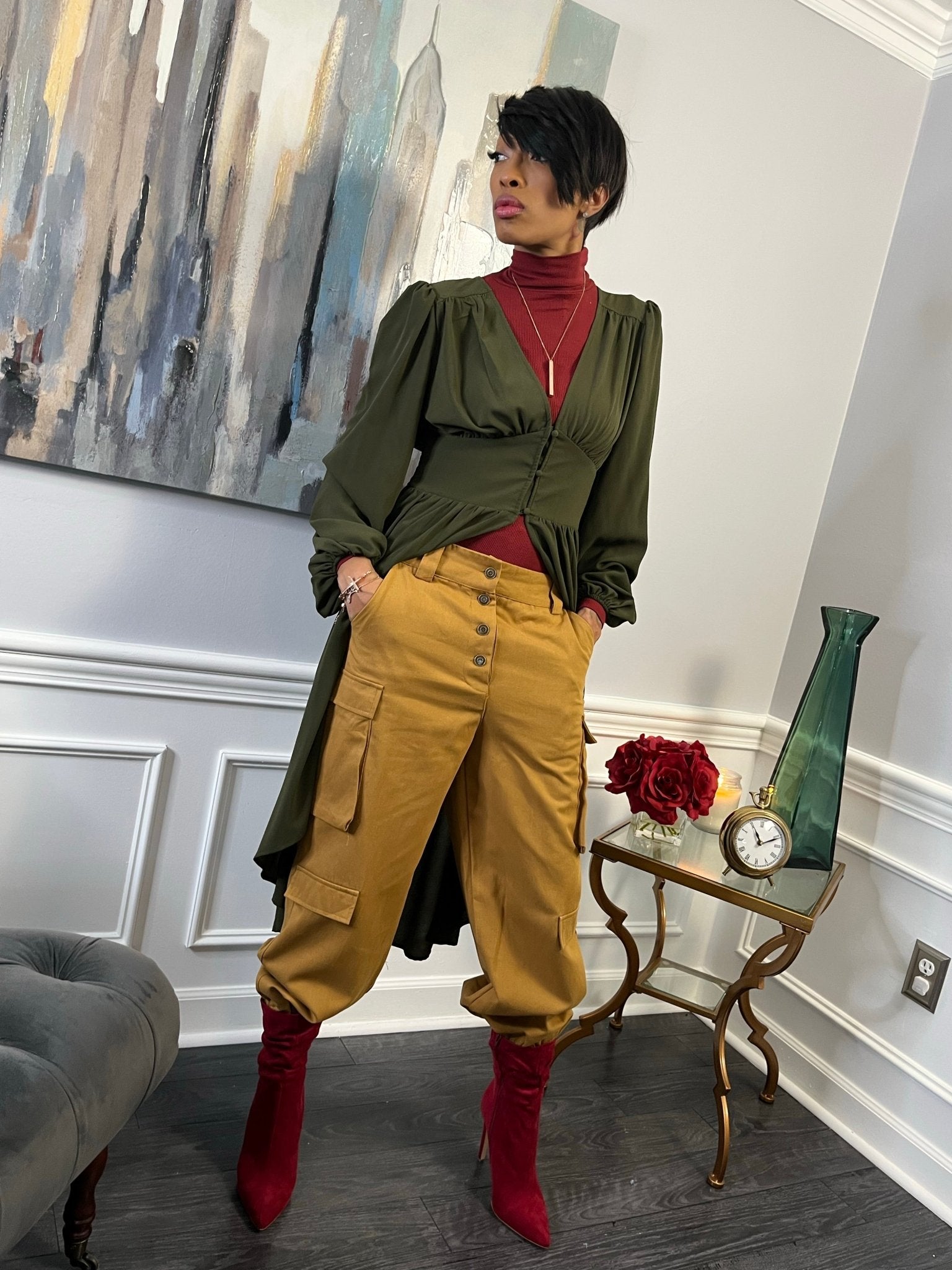 Burgundy TurtleNeck - GlassHouse Chic