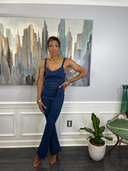 Dark Denim Jumpsuit - GlassHouse Chic
