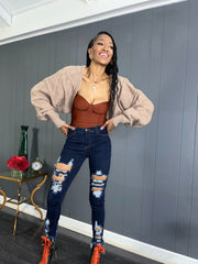 Dark Distressed Denim - GlassHouse Chic