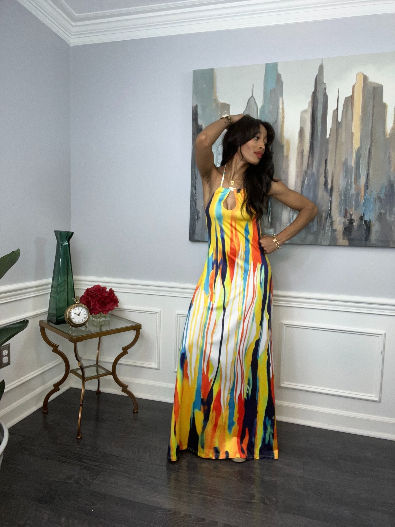 Halter Flame Maxi - GlassHouse Chic