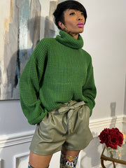 Oversized Turtleneck Sweater - GlassHouse Chic