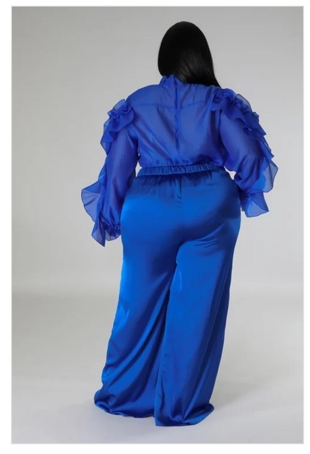 Plus Size Royal Blue Rose Set - GlassHouse Chic