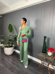 Sage Flowy Jumpsuit - GlassHouse Chic