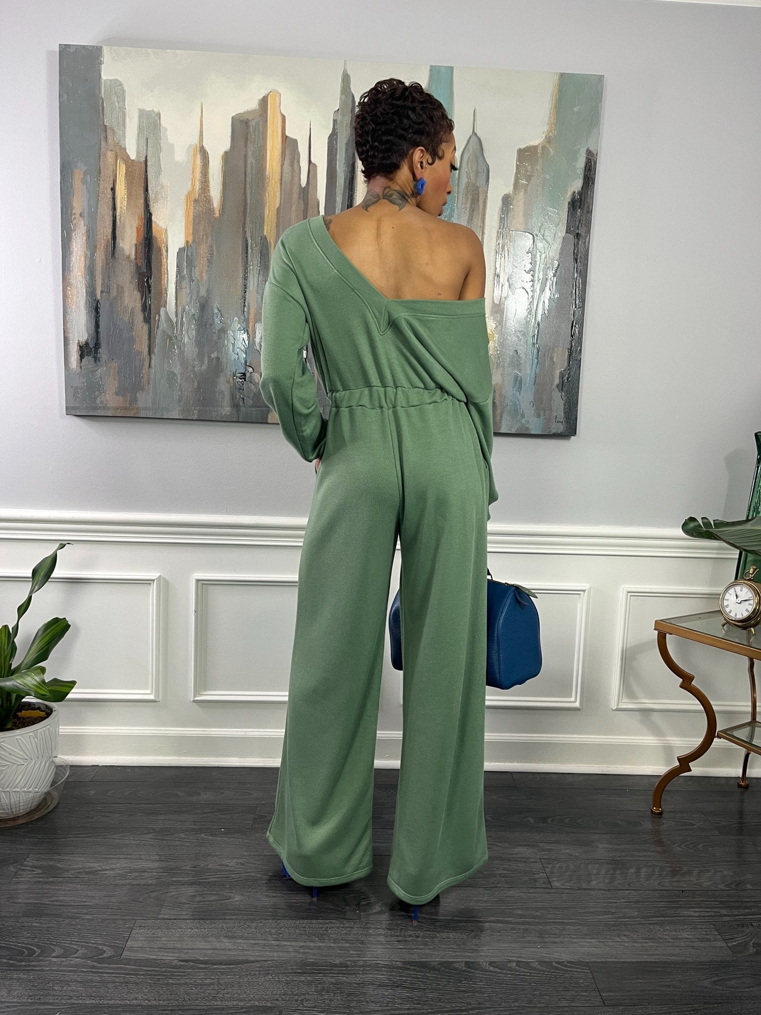 Sage Flowy Jumpsuit - GlassHouse Chic