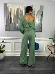 Sage Flowy Jumpsuit - GlassHouse Chic