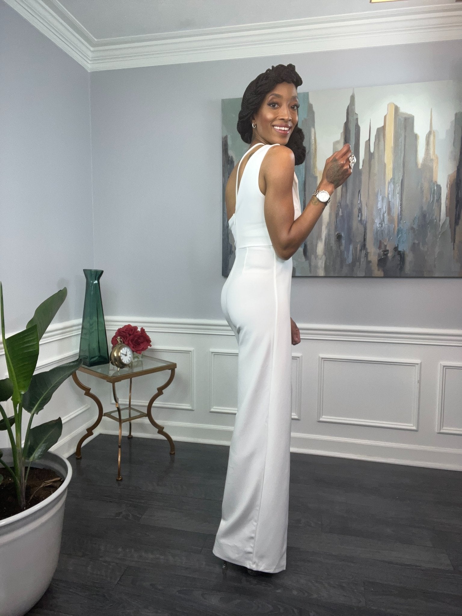 White Jumpsuit - GlassHouse Chic