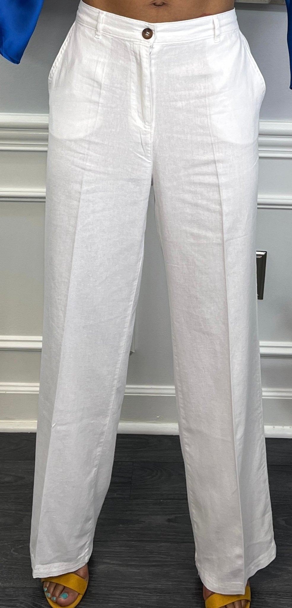 White Linen Pant - GlassHouse Chic
