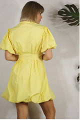 Yellow Balloon Dress - GlassHouse Chic