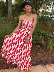 Feather Maxi Dress