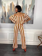 Striped Ruffle Jumpsuit