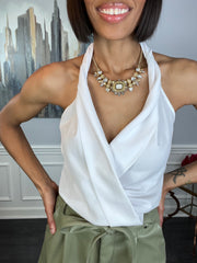 White Twist Top